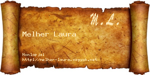 Melher Laura névjegykártya